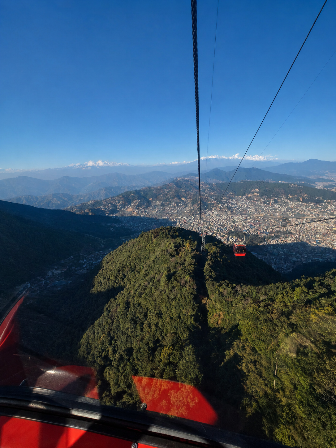 Cable car and Himalayan views near Kathmandu